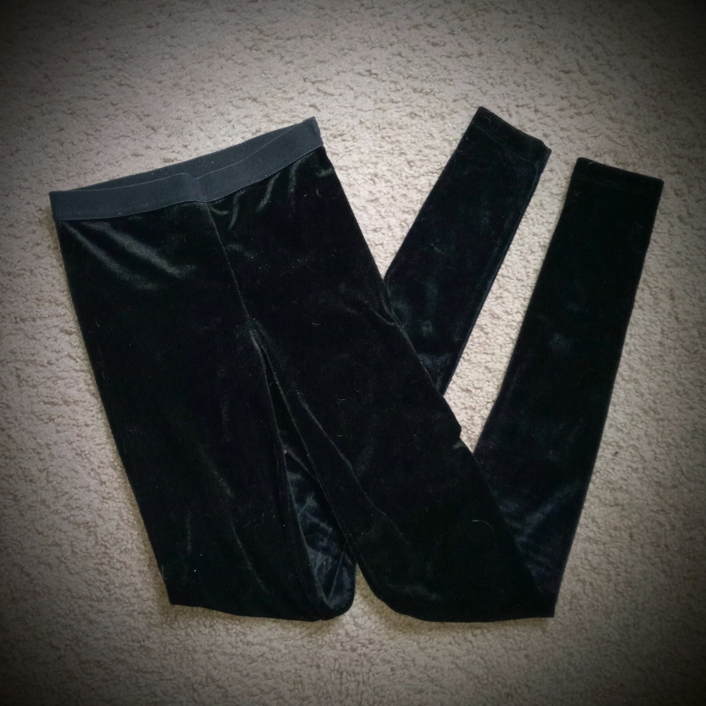 Velvet leggings xxs xs forever 21